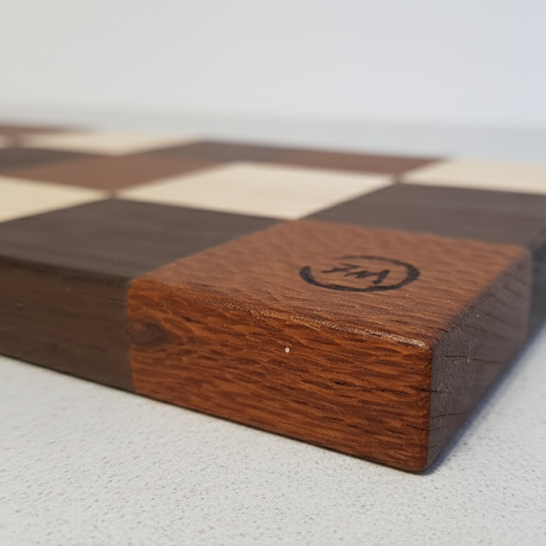 Tablas de Servir Mosaico de Siete Maderas hechas de forma artesanal con tres tipos de maderas diferentes. Colección Historia.